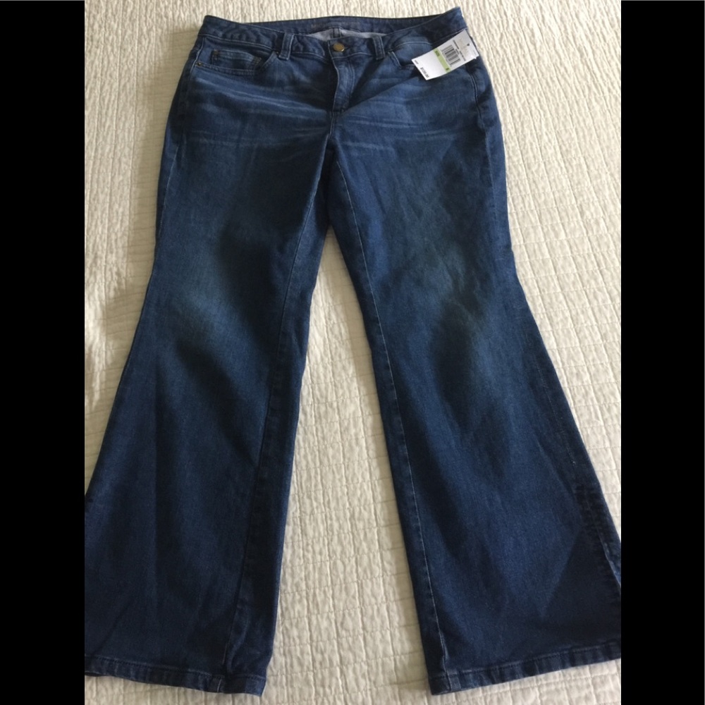 NWT Michael Kors jeans, wide leg slit bottom